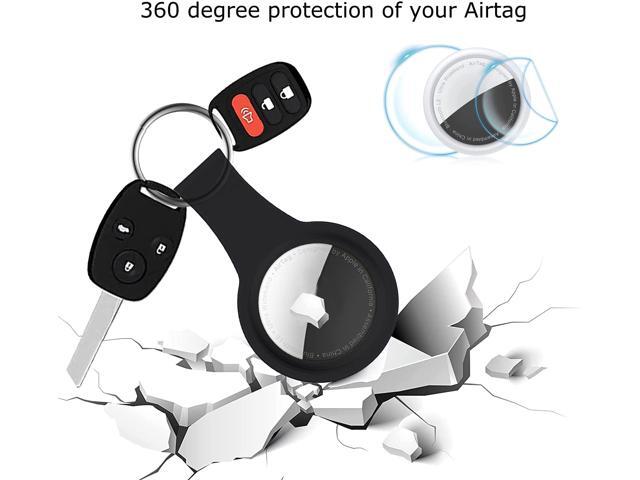 360-degree protection Case+Keychain Ring for Apple AirTag Anti Scratches,2 Pack AirTags Protection Accessories with 2 AirTag Screen Protector 2 Pack Holder Cover,for Dog Pet Collar Holder Black+Orange 360-degree protection Case+Keychain Ring for Apple AirTag Anti Scratches,2 Pack AirTags Protection Accessories with 2 AirTag Screen Protector 2 Pack Holder Cover,for Dog Pet Collar Holder Black+Orange