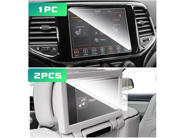 2019-2021 Accessories for Jeep Grand Cherokee Uconnect 8.4 Center Console Screen Protector for Jeep Grand Cherokee Navi and Rear Seat Entertainment Screen 10 Protector 2021 2020 2019