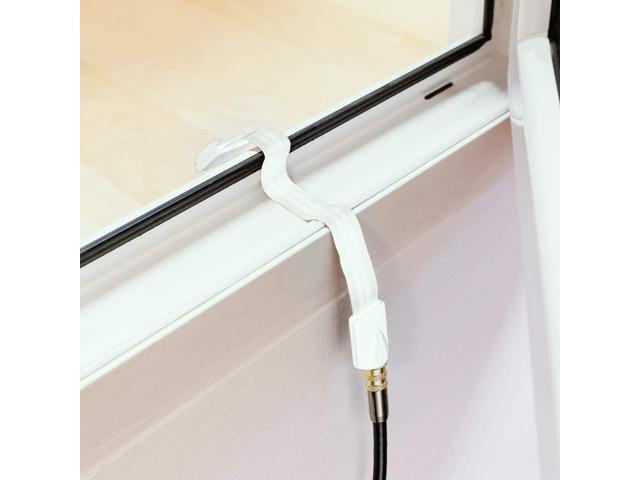 SAT Cable Window Feed-Through Flexible Coaxial Cable 10.4 Inches kwmobile Flat Satellite Cable 26.5 cm