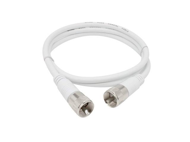 RG8X Coaxial Cable Coax Cable Male to Male Cable UHF Antenna Cable 0.9 M RG8X Coax Gray STEREN 205-703 3 ft Antenna Cable Coax Cable Connector Coaxial Cable Connector 