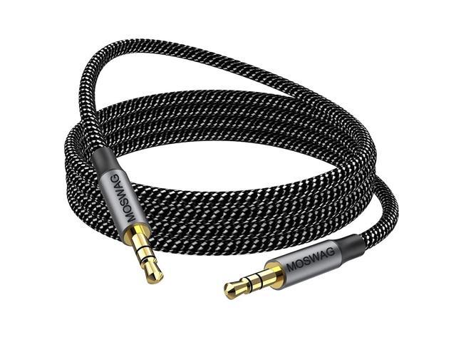 Aux Cable 3.5mm Male to Male Auxiliary Audio Nylon Braided Cord for Car PC Phone 