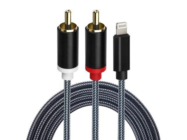 6ft iPad and iPod Models for Power Amplifier Speaker and More Lightning to RCA Cable Audio Aux Adapter Home Theater Car Stereo Y Splitter Adapter for Select iPhone 