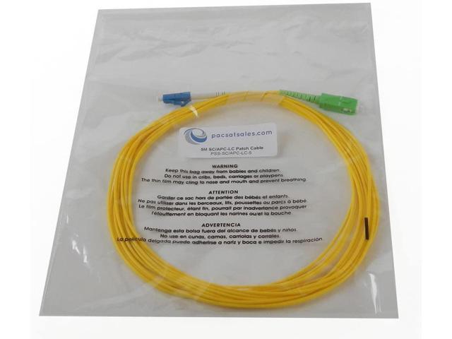 1M, SC/APC to LC PacSatSales SIMPLEX Fiber Optic Patch Cable Single Mode OS1-9/125um 