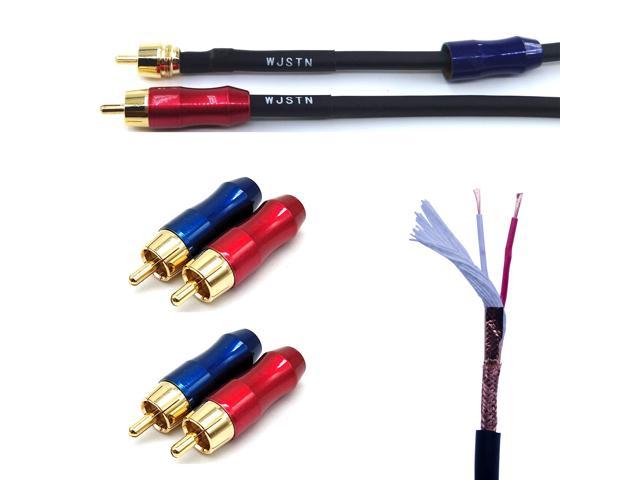 1RCA Male to 1RCA Male Stereo Audio Cable Converter Home Theater Digital Stereo Audio Cable for subwoofer 1FT WJSTN-020 RCA to RCA Audio Cable high-Fidelity Audio-Double Shielding-2 Pack 