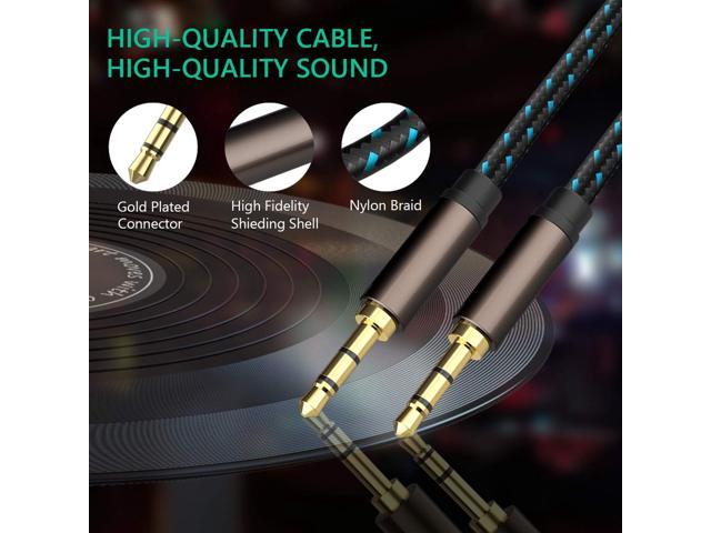 Speakers Headphones JewMod 3.5mm Male to Female Extension Stereo Audio Extension Cable Adapter Gold Plated Compatible for Phones Tablets and More Headphone Extension Cable 100 ft