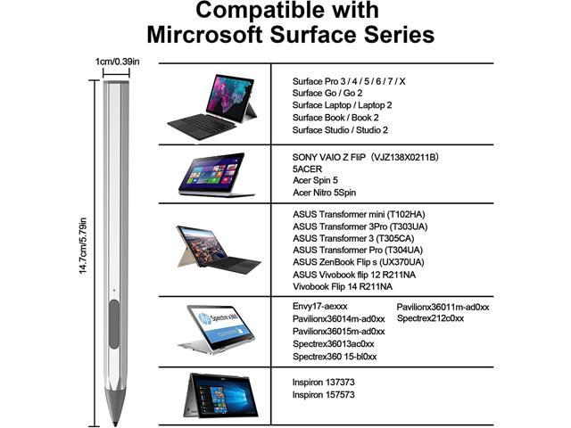 Surface Laptop Acer Nitro 5 Spin Surface book,Studio Hp Spectre x360,1024 Level Pressure Palm Rejection,Black TiMOVO Stylus Part of Asus Zenbook Surface Go Surface Pen for Microsoft Surface Pro