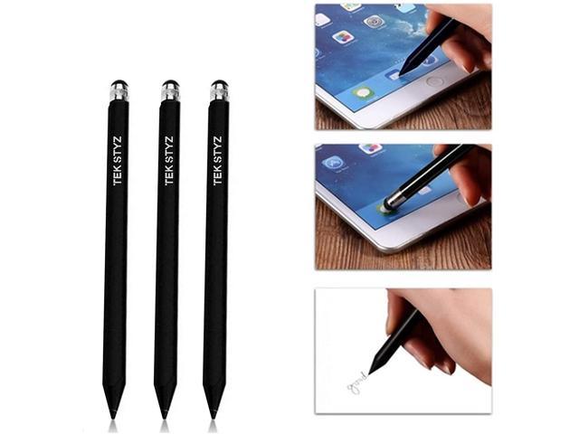 Fan Edition with Custom High Sensitivity Touch and Black Ink! Pen Works for Samsung Galaxy Note FE Tek Styz PRO Stylus 3 Pack - Silver Red Black