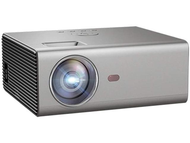 Color : White White Android Version Support HDMI & AV & VGA & USB Wanrujlin 800x480 1200LM Miniskirt LED Projector Dwelling Theater 