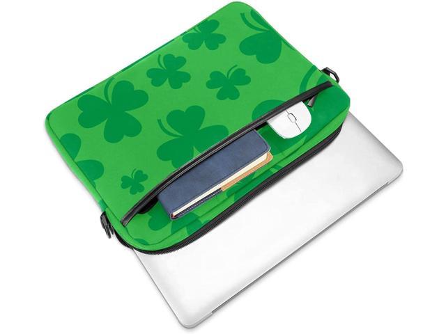 MLHlover Saint Patrick's Day Leg Clover 16 inch Laptop Shoulder Bag Carrying Case Briefcase Computer Notebook Messenger Bag with Handle for Women Men 