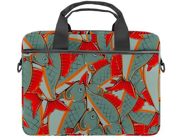 Fresh Fishes Red Fins Tails Laptop Messenger Bag Zipper Notebook Computer Sleeve Case Compatible 14-15.4 Inch Laptop 