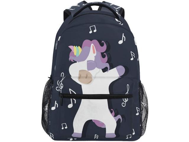 Colorful Abstract Shoulder Backpack Messenger Crossbody Laptop Bag Student Bookbags for Kid Girls Boys 