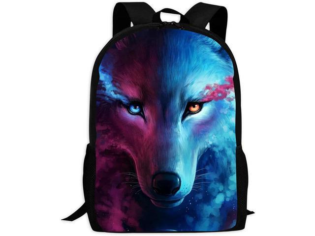 Animal Wolf Backpack Baby Toddler Kids Bookbag School Lunch Shoulder Bag Boys