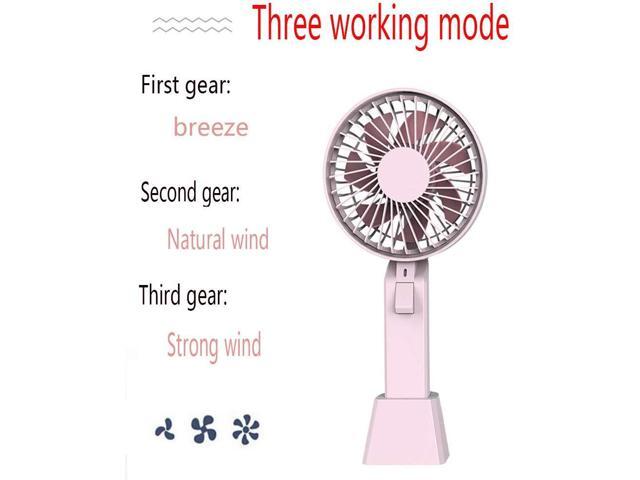 YANGYA Mini Handheld Fan USB Desk Portable Desktop Table Cooling Rechargeable Electric Fan for Home Office Travel Outdoor-Pink