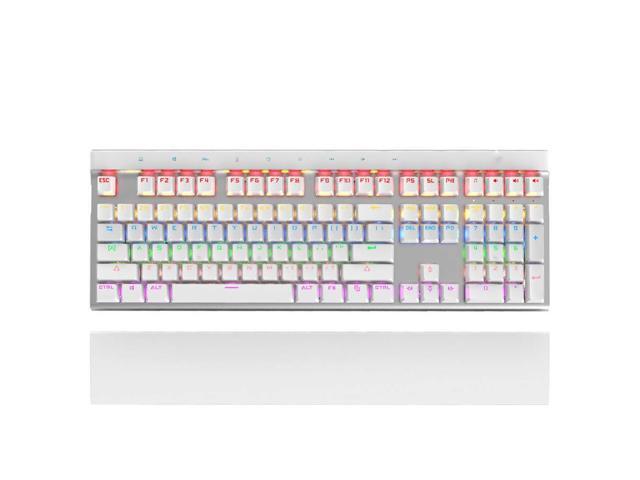 HLOIPYUR Mechanical Gaming Keyboard N-Key Rollover 108 Keys 9 Touch Keys RGB Backlight Blue//Black Switch Wired Keyboard