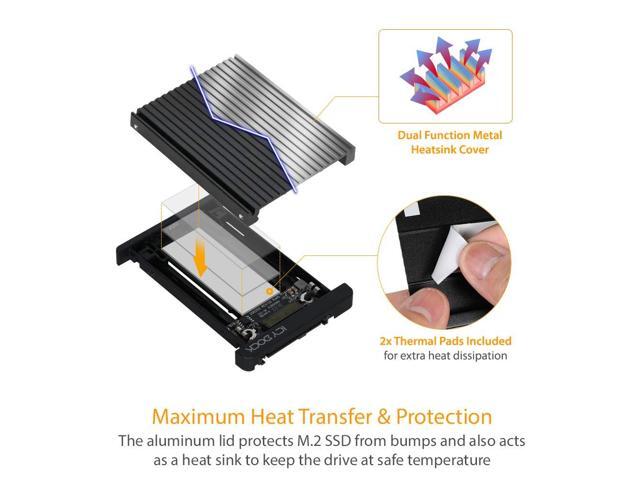 SFF-8639 EZConvert MB705M2P-B ICY DOCK PCIe SSD Converter Adapter M.2 PCIe NVMe SSD to 2.5 U.2 Tool-Less