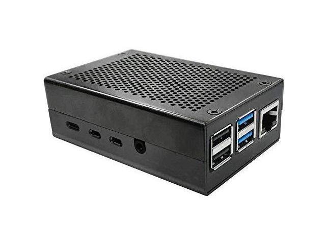 For Raspberry Pi 4 Enclosure Protective Box Aluminum Alloy Case Cooling Fan Fit