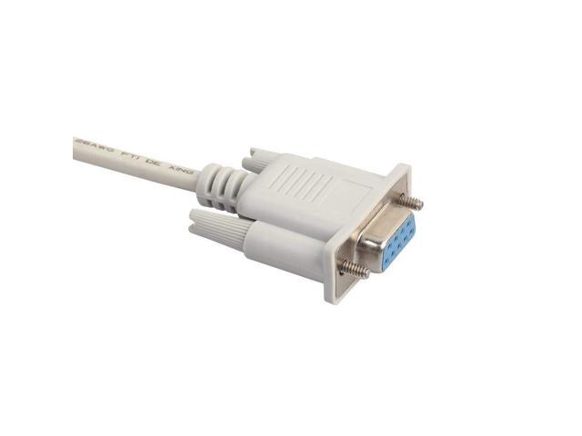 1.5M RS232 DB9 9 Pin Male to VGA Video 15 Pin Male Adapter Cable Light Gray