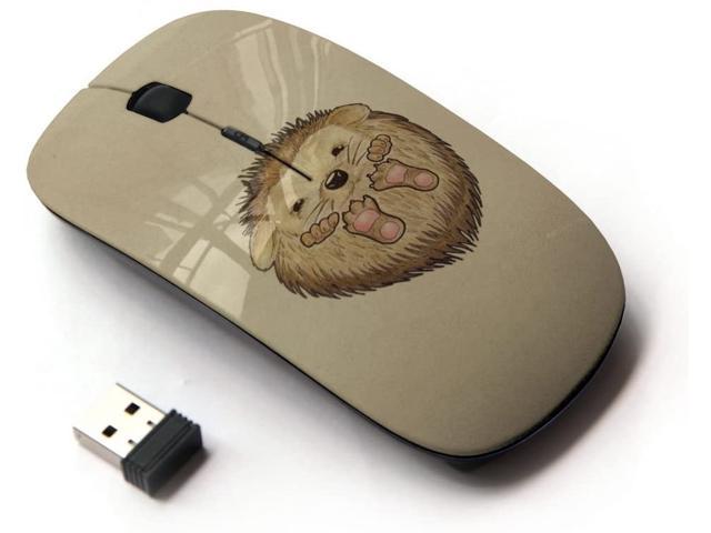 STPlus Cactus Flower Pattern 2.4 GHz Wireless Mouse with Ergonomic Design and Nano Receiver 