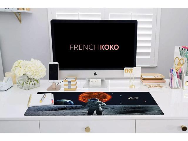 French Koko Large Mouse Pad, Desk Mat, Keyboard Pad, Desktop Home Office School Essentials College Cute Decor Big Extended Protector Computer