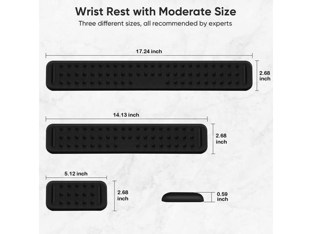 2 Packs Large Office JEDIA Keyboard Wrist Rest Small Desktop Computer Black Memory Foam Mouse Wrist Rest Ergonomic Keyboard Wrist Rest Support Pad Easy Typing and Pain Relief for Home Laptop 