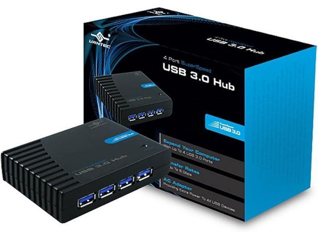 Vantec 4 Port SuperSpeed USB 3.0 Hub (Black)