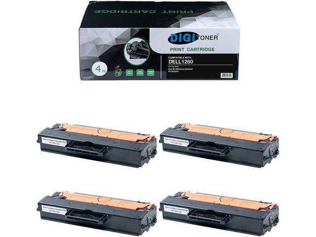 TonerPlusUSA Compatible DELL1260 DELL1265 Toner Cartridge \u2013 DELL-1260  DELL-1265 High Yield Toner Cartridge Replacement for DELL Laser Printer  \u2013 Black [4 Pack] - Newegg.com