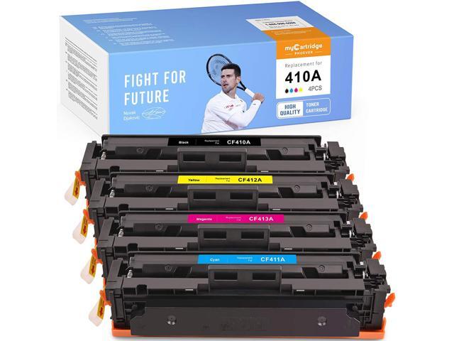 Black Cyan Yellow Magenta, 4-Pack myCartridge PHOEVER Compatible Toner Cartridge Replacement for HP 410A CF410A CF411A CF412A CF413A for MFP M477fnw M477fdw M452dn M452nw M452DW Printer Black Cyan Yellow Magenta, 4-Pack myCartridge PHOEVER Compatible Toner Cartridge Replacement for HP 410A CF410A CF411A CF412A CF413A for MFP M477fnw M477fdw M452dn M452nw M452DW Printer