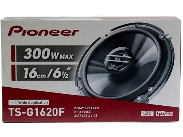 FREE ALPHASONIK EARBUDS Pioneer TS-G1620F 600 Watts Max Power 6-1/2 2-Way G-Series Coaxial Full Range Car Audio Stereo Speakers
