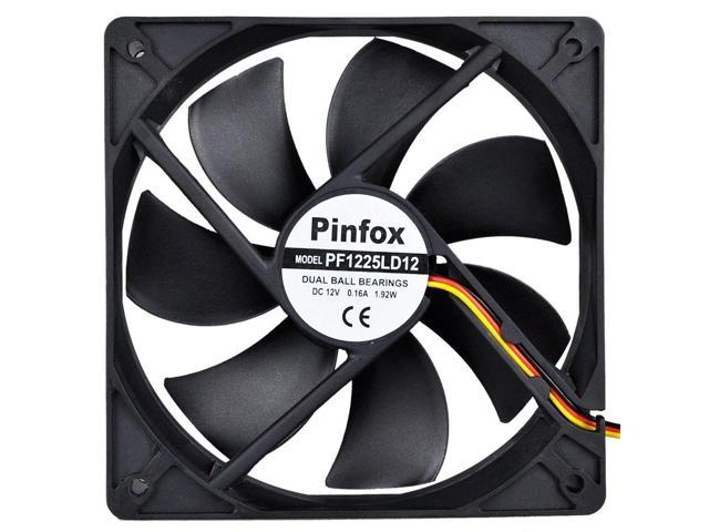 Pinfox 12V Quiet Cooling Fan Silent, Variable Speed Control by 5V to 12V Input,