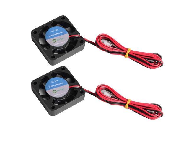 RuiLing 4-Pack 5015 DC 12V 0.18A Cooling Blower Fan 6000Rpm Industrial Cooling Turbo Fan for 3D Printer Accessories,Mini Black Plastic Cooling Fans 50x50x15mm