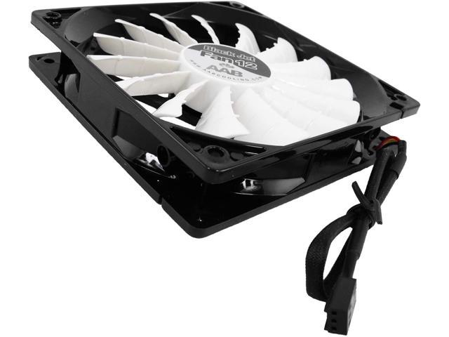 AAB Cooling Black Jet Fan - and Efficient 120mm Fan with 4 Anti-Vibration Pads, High Airflow, Silent Case Fan, White Blades, 12V, Processor Cooler, Intake Fan - Value Pack Pieces - Newegg.com