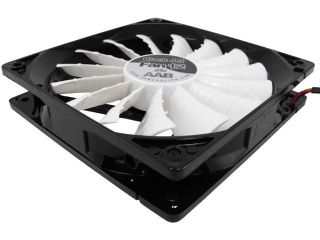 AAB Cooling Black Jet Fan - and Efficient 120mm Fan with 4 Anti-Vibration Pads, High Airflow, Silent Case Fan, White Blades, 12V, Processor Cooler, Intake Fan - Value Pack Pieces - Newegg.com