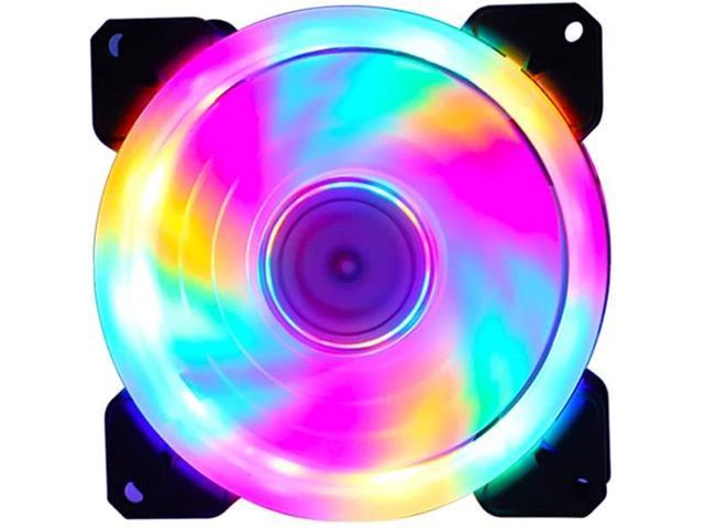 CIFE 90mm Fan 92mm Pwm 4PIN Computer Case Cooling Ventilador Silent DC 12V for Chassis CPU Cooler Radiator (Color : 92mm Colorful, Size : 4 Pcs)