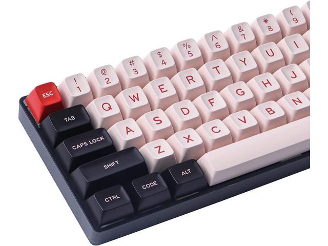 Double Shot Keycaps, Terukir 172 Keys SA Profile Flamingo Keycaps ABS Set for Cherry MX Switches ISO ANSI Layout Mechanical Keyboard