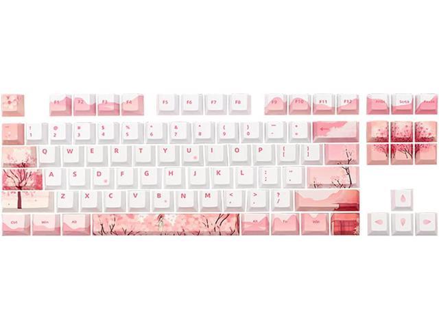 ZMX Mechanical Keyboard Pink Cherry Blossom 61 Keys,Hot Swappable 60％Compact Mechanical 5.0Bluetooth Type-C Wired Dual-Mode RGB Backlit（並行輸入品）