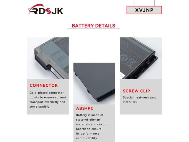 53.5Wh New XVJNP Laptop Battery for Dell Latitude 7330 5430 Rugged