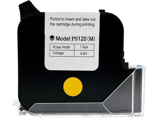 Original 72ml Black Quick Dry Solvent Ink Cartridge Replacement for 1inch/25.4mm Automatic Inkjet Coding Machine PW1-1/PW2-1... 