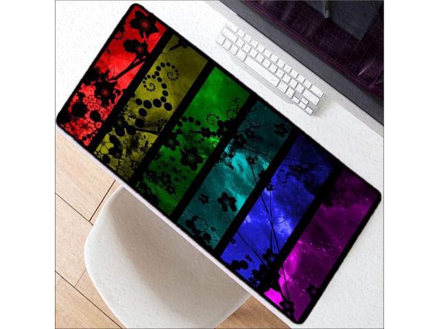 WHFDSBD Large Gaming Mouse Pad Locking Edge Mousepad Keyboards Mat Computer Game Tablet Mousepad