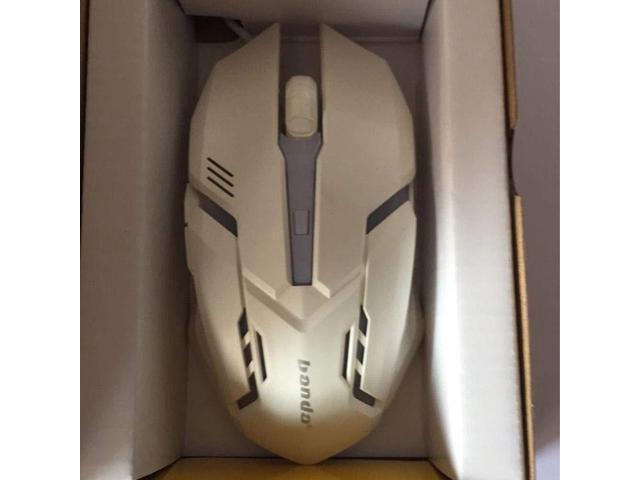 RENKUNDE Professional G41 2.4GHz 1600dpi Optical Wired Gaming Game Mouse with USB 6 Buttons Gaming Mouse Computer Mice for PC Laptop Mouse Color : White