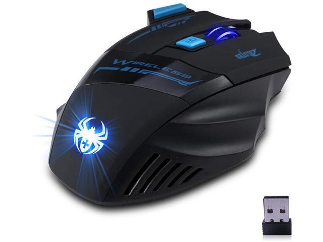 BINGFEI 2.4GHz Wireless Mouse 6 Buttons Optical Computer Gaming Mouse for PC Laptop Games,Blue