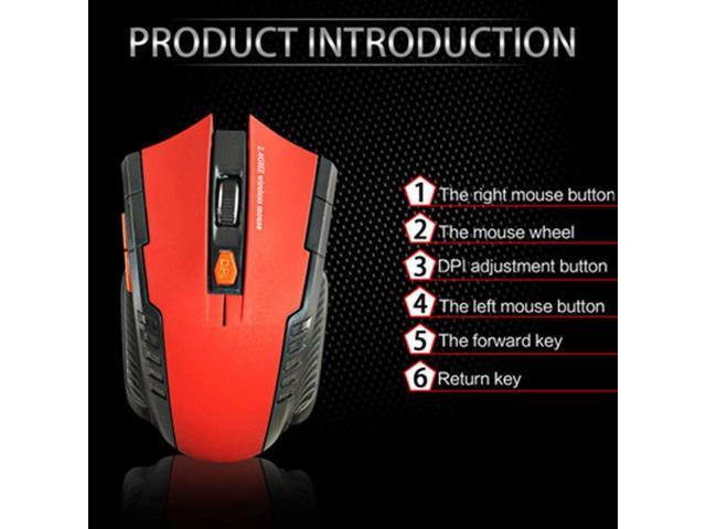 BINGFEI Portable 2.4G Wireless Optical Mouse Office Mice for Computer PC Laptop,Blue