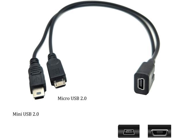 30cm USB 2.0 A Male plug to 2 Dual Micro USB Male Y Splitter Adapter Cable Cord 