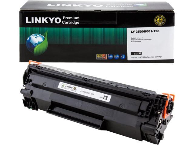 Black LINKYO Compatible Toner Cartridge Replacement for Canon 125 3484B001AA 