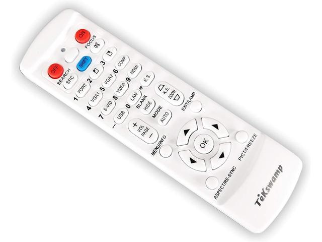 White TeKswamp Video Projector Remote Control for NEC VE282 