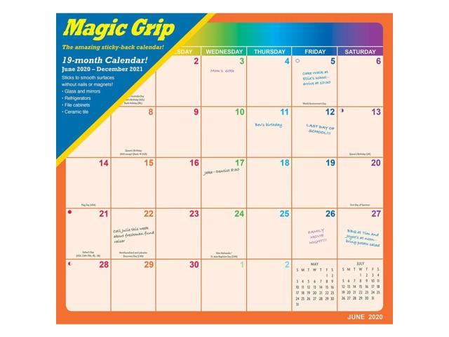 Magic Grip 2021 Rainbow Jumbo Magic Grip Wall Calendar Newegg Com