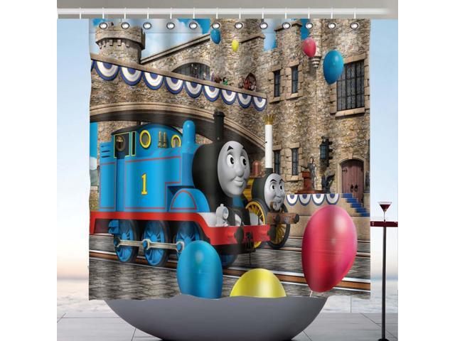 Thomas And Friends Cartoon Design Polyester Fabric Bath Shower