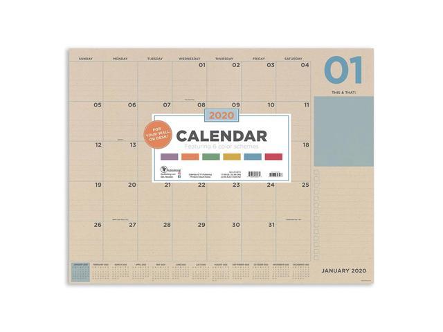 2020 Kraft Numeric Monthly Desk Blotter Calendar Newegg Com