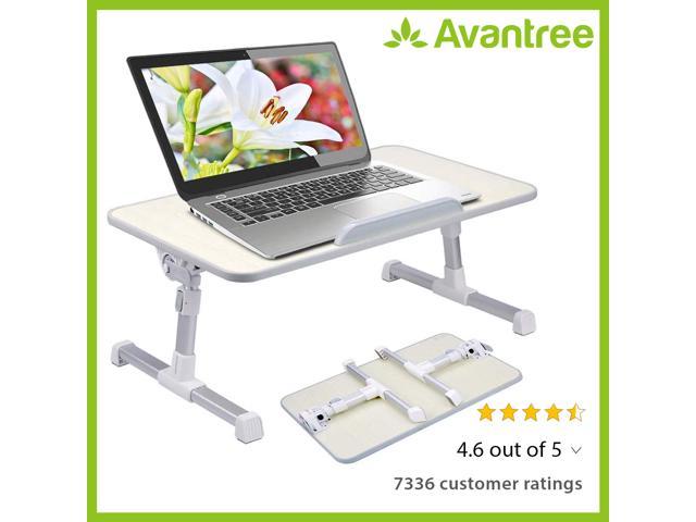 Portable Lap Standing Desk（Beige） Lap Desk,Portable Foldable Laptop Tray Table，Breakfast Tray with Foldable Legs 