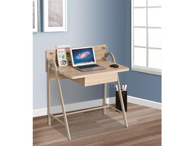 Proht Home Office Modern Compact Computer Desk Light Oak 05012