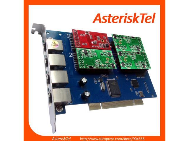 Asterisk Card TDM410P 4 Port FXO Card FXS Card Card PCI tdm400p FreePBX Issabel